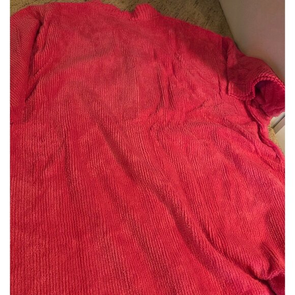 New! Pink Chenille Shirt Robe Adonna Plus Size 3X Leisurewear Button Pockets - Picture 13 of 16